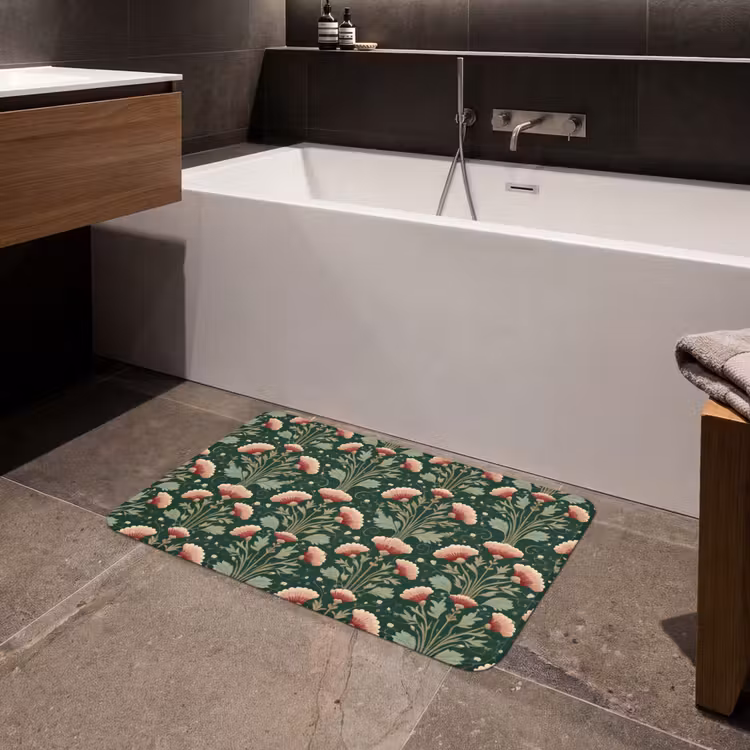 Patroon - Botanisch - Kleurrijk Badmat middel 997 -sfeer3