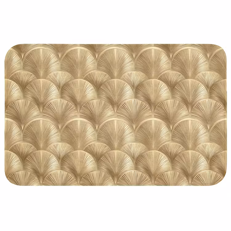 Patroon - Waaier -  Goud Badmat middel 997 -3d