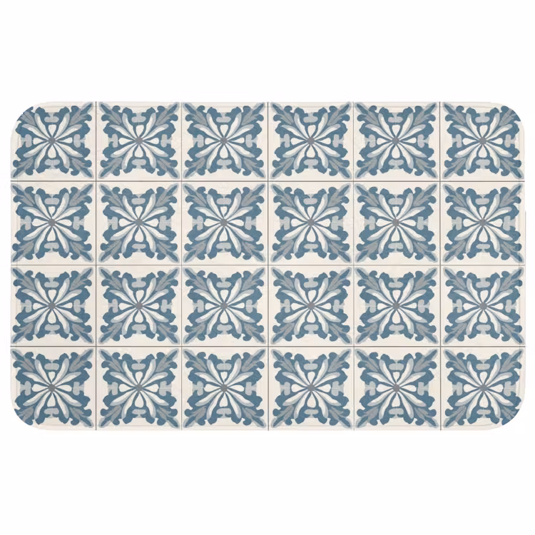 Dessin - Tegel - Blauw Badmat middel 997 -3d