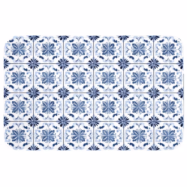 Patroon - Tegel - Blauw Badmat middel 997 -3d