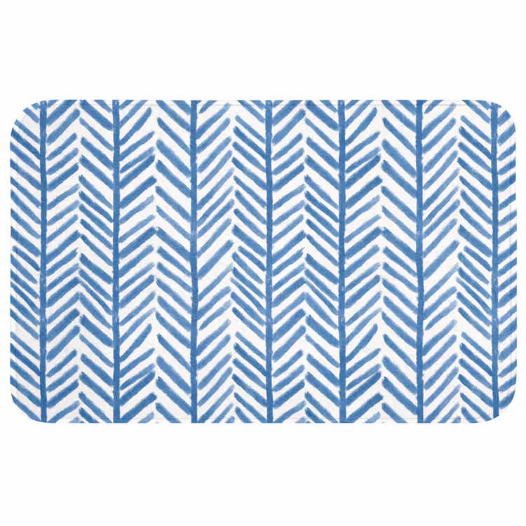 Patroon - Streep - Blauw Badmat middel 997 -3d
