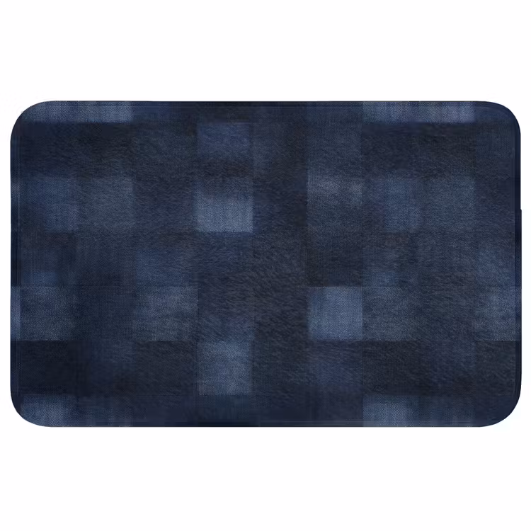 Patroon - Ruit - Marineblauw Badmat middel 997 -3d