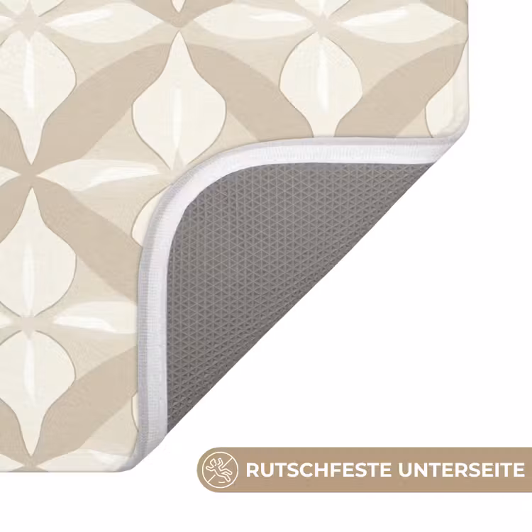 Patroon - Klassiek - Beige Badmat middel 997 -USP_AntislipDE