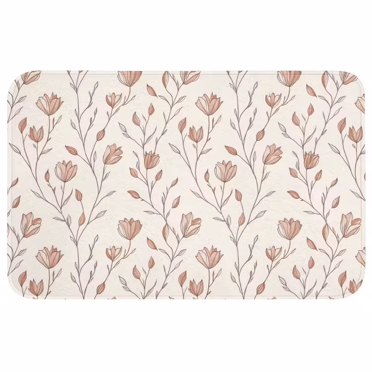 Patroon - Klassiek - Roze Badmat middel 997 -3d
