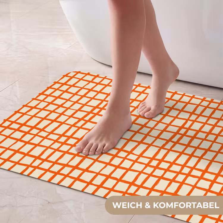 Patroon - Lijnen - Oranje Badmat middel 997 -USP_ZachtDE