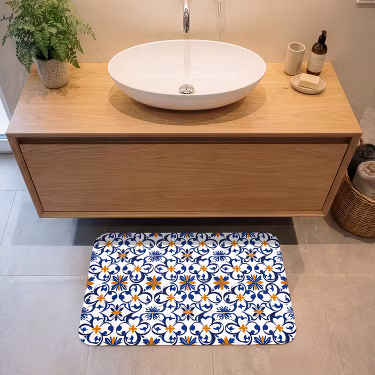 Patroon - Modern - Kleurrijk Badmat middel 997 -sfeer1