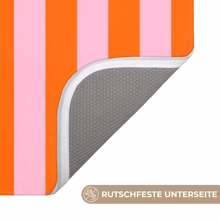 Patroon - Oranje - Fijn - Strepen Badmat klein -USP_AntislipDE