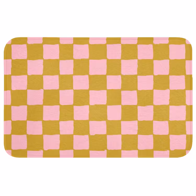Patroon - Vierkant - Roze Badmat middel 997 -3d