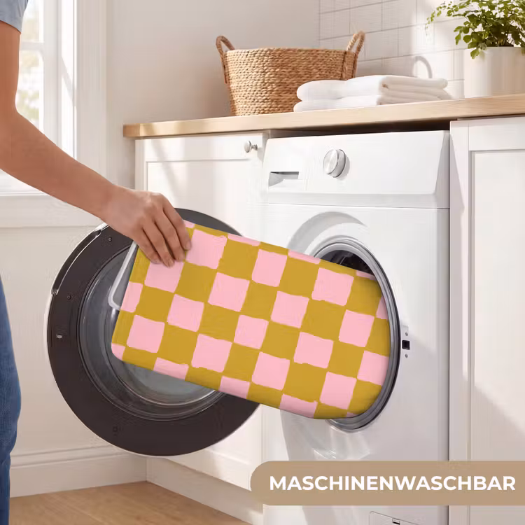 Patroon - Vierkant - Roze Badmat middel 997 -USP_WasbaarDE