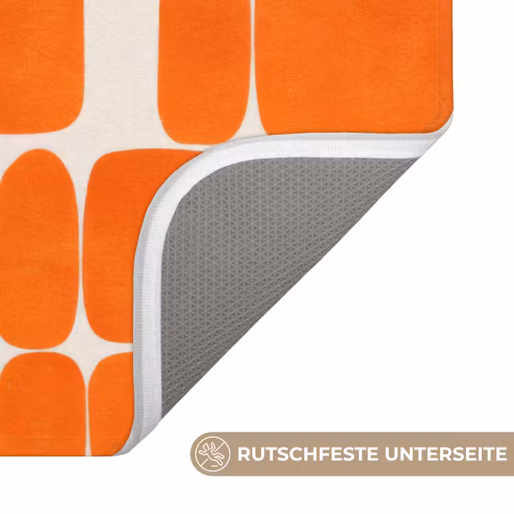 Patroon - Retro - Oranje Badmat middel 997 -USP_AntislipDE