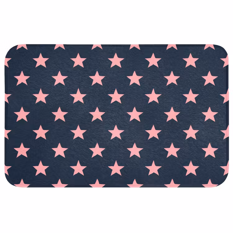 Patroon - Sterren - Roze Badmat middel 997 -3d