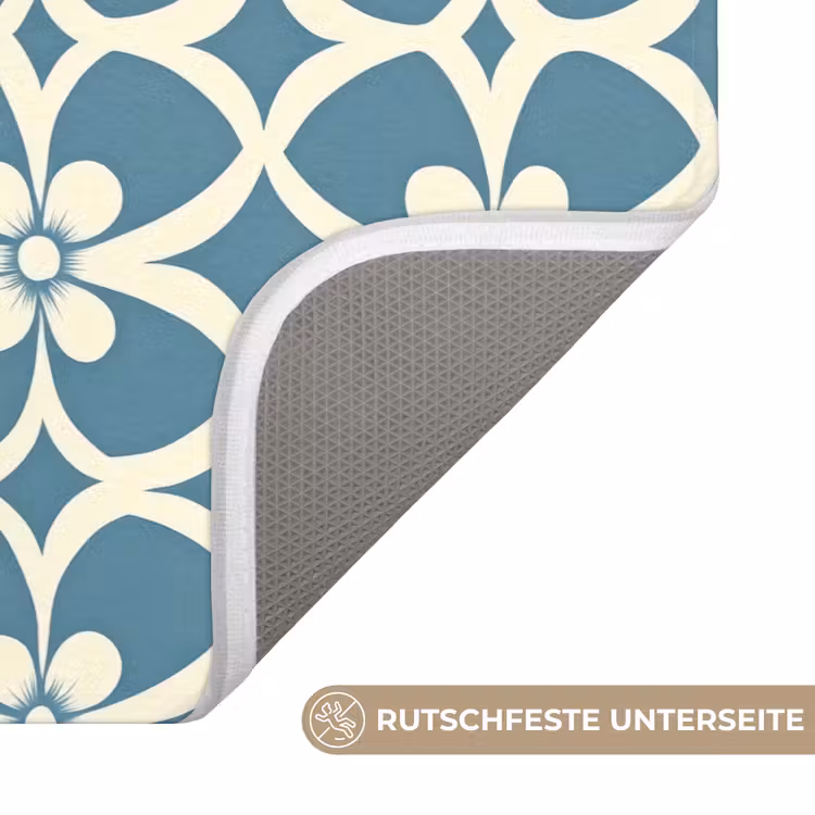 Patroon - Symmetrisch - Blauw Badmat middel 997 -USP_AntislipDE