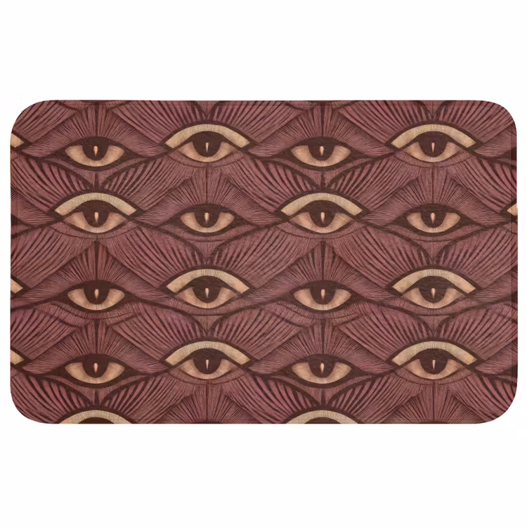 Mystiek - Ogen - Bruin Badmat middel 997 -3d