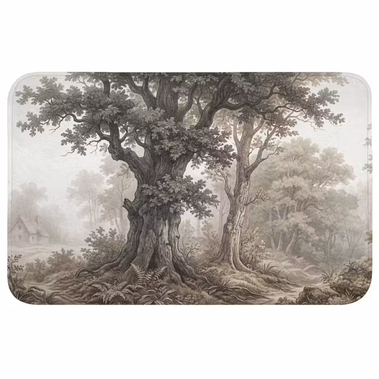 Natuur - Bos - Eik Badmat middel -3d