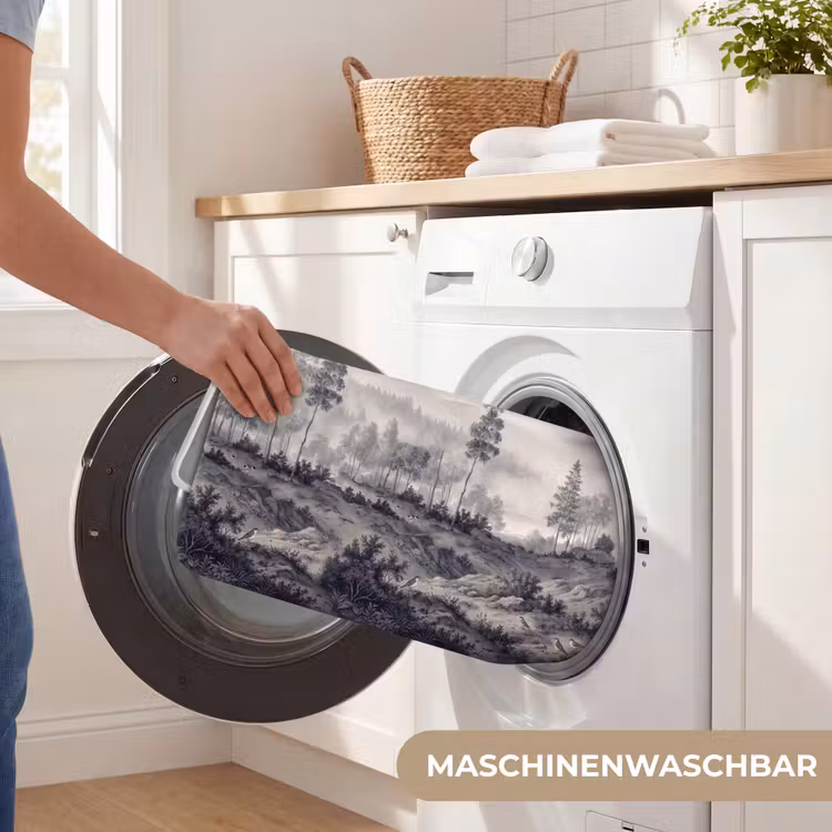 Mistig - Berglandschap - Illustratie Badmat middel -USP_WasbaarDE