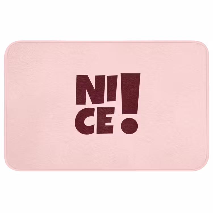 Nice - Uitroepteken - Roze Badmat middel -3d