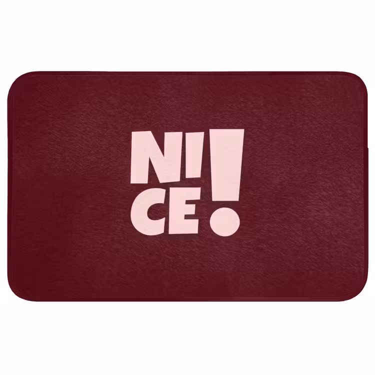 Nice - Uitroepteken - Rood Badmat middel -3d