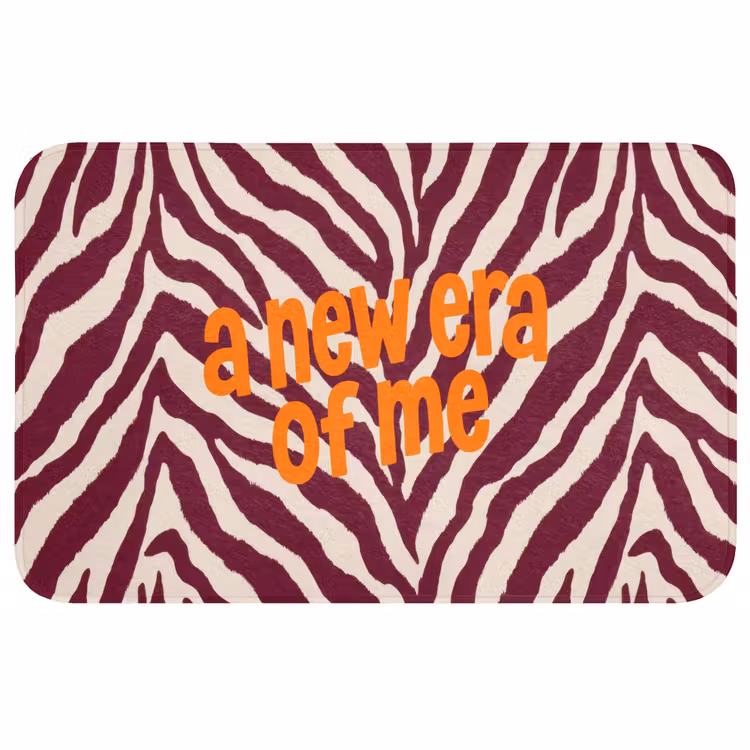 New era - Bordeaux - Zebraprint Badmat middel -3d
