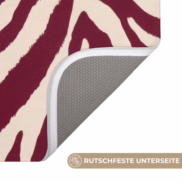 New era - Bordeaux - Zebraprint Badmat middel -USP_AntislipDE
