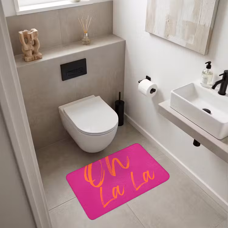 Oh la la - Oranje - Roze Badmat middel -sfeer4
