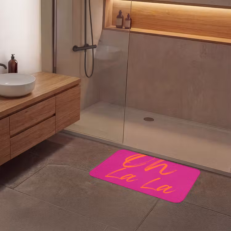 Oh la la - Oranje - Roze Badmat middel -sfeer2