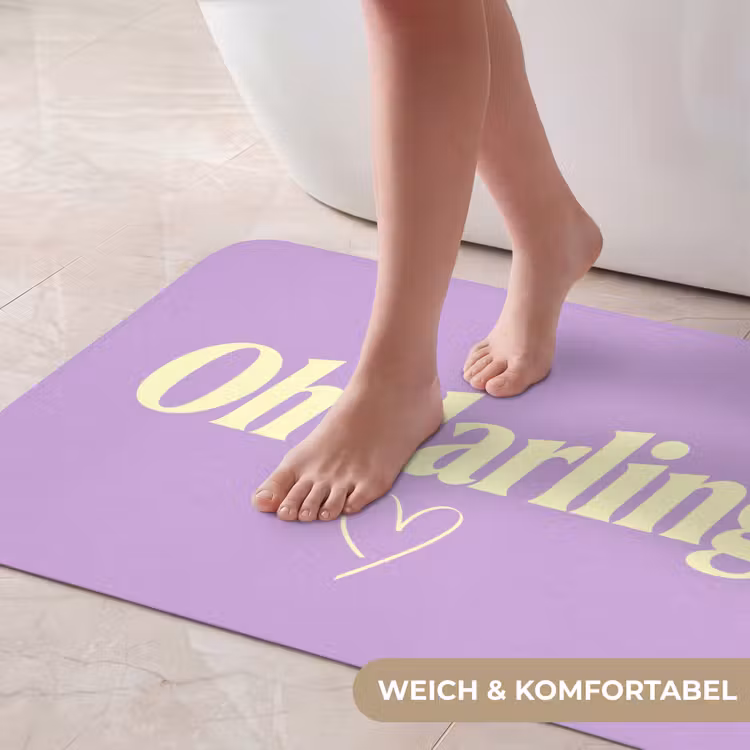Oh darling - Hart - Paars Badmat middel -USP_ZachtDE
