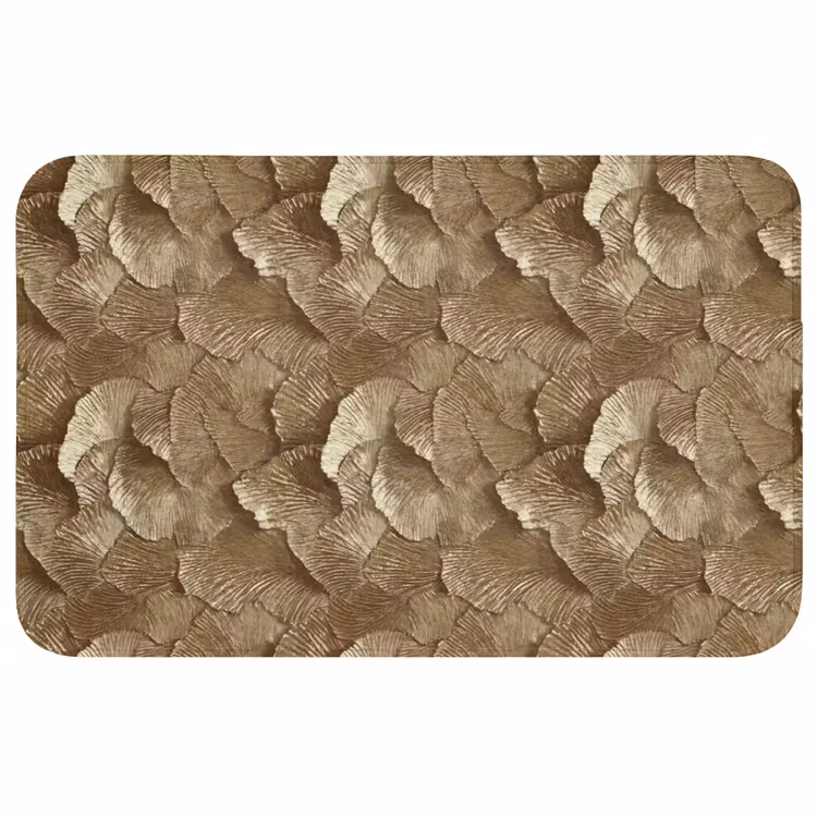 Organisch - Patroon - Bladeren - Goud Badmat middel 997 -3d
