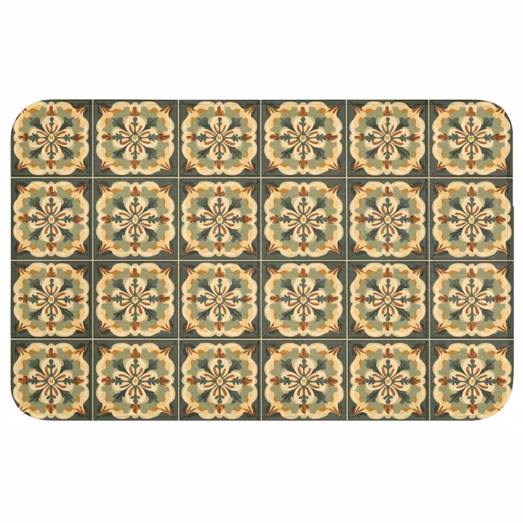 Ornament - Patroon - Groen Badmat middel 997 -3d