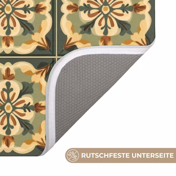 Ornament - Patroon - Groen Badmat middel 997 -USP_AntislipDE