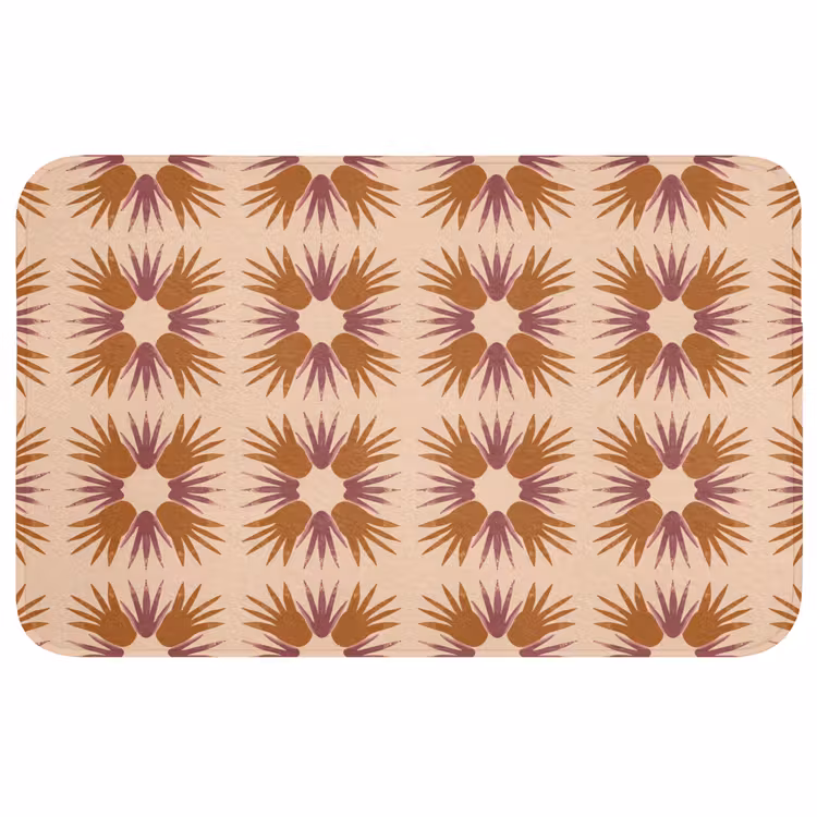 Ornament - Patroon - Oker Badmat middel 997 -3d