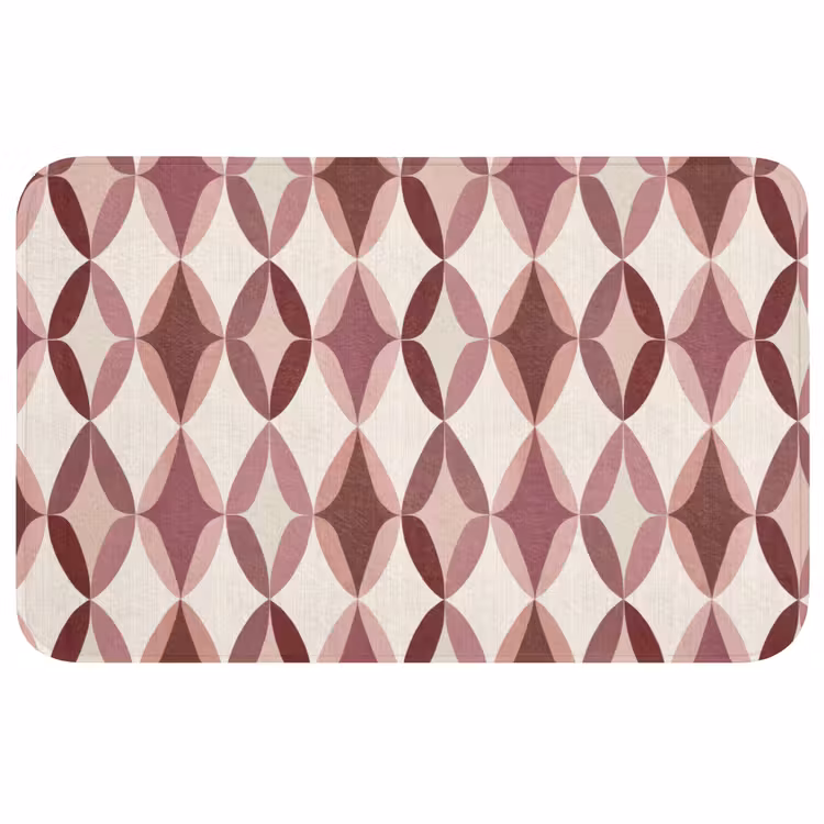 Ovaal - Textuur - Roze Badmat middel 997 -3d