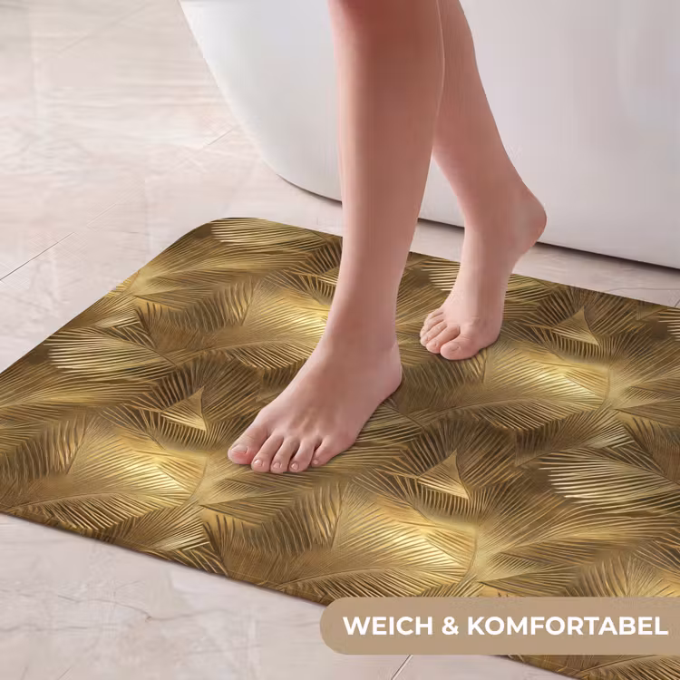 Palm - Waaier - Goud Badmat middel 997 -USP_ZachtDE
