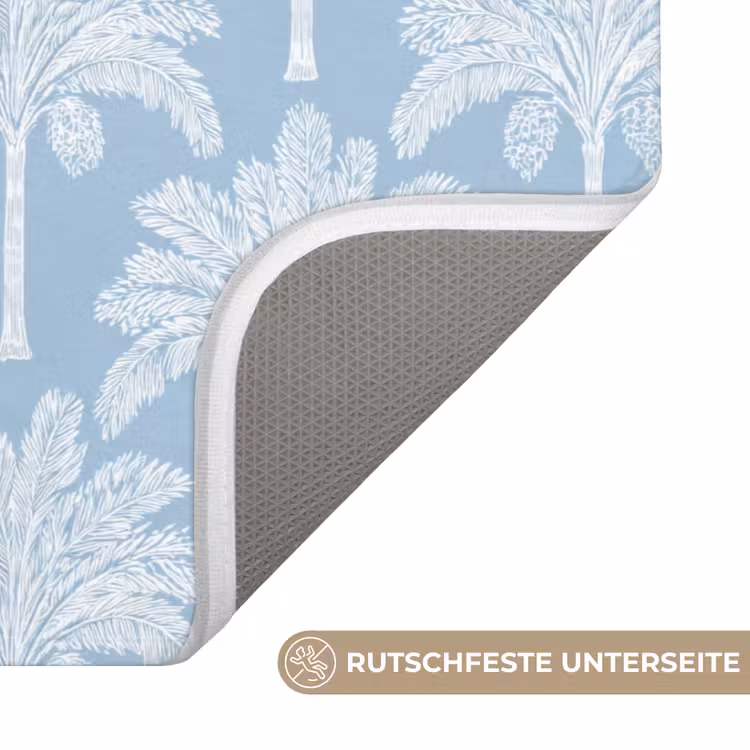 Palmboom - Modern - Blauw Badmat middel 997 -USP_AntislipDE