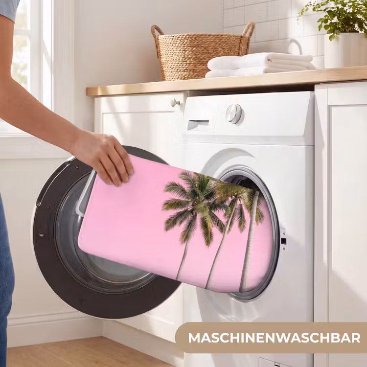 Palmboom - Tropisch - Pink Badmat middel -USP_WasbaarDE
