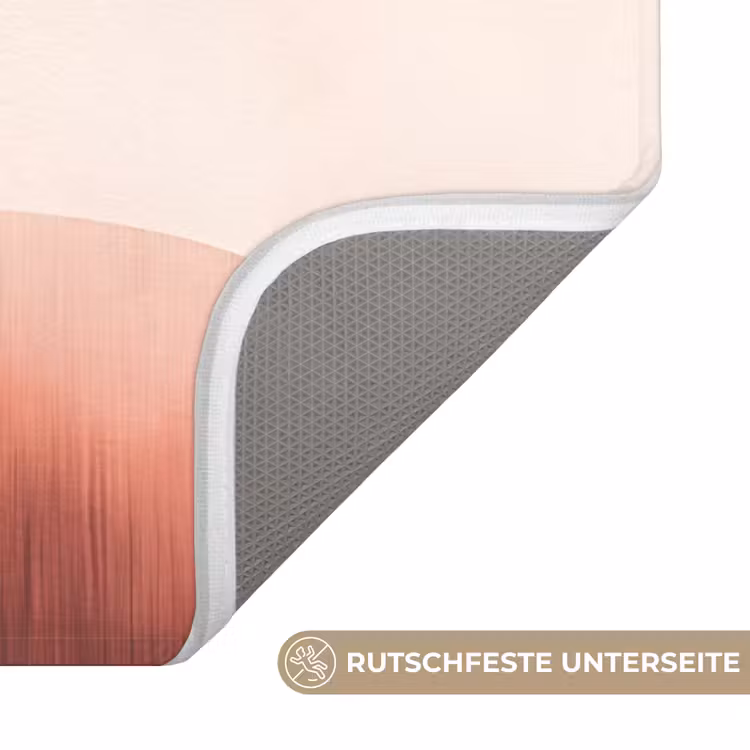 Palmbomen - Heuvels - Minimalistisch - Zachtroze Badmat middel -USP_AntislipDE