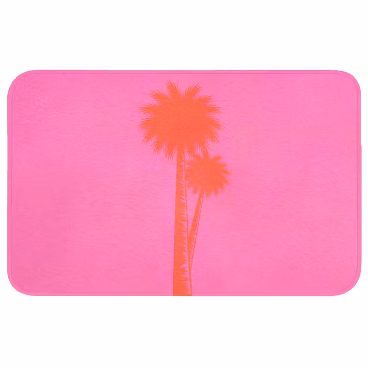Palmbomen - Modern - Roze Badmat middel -3d