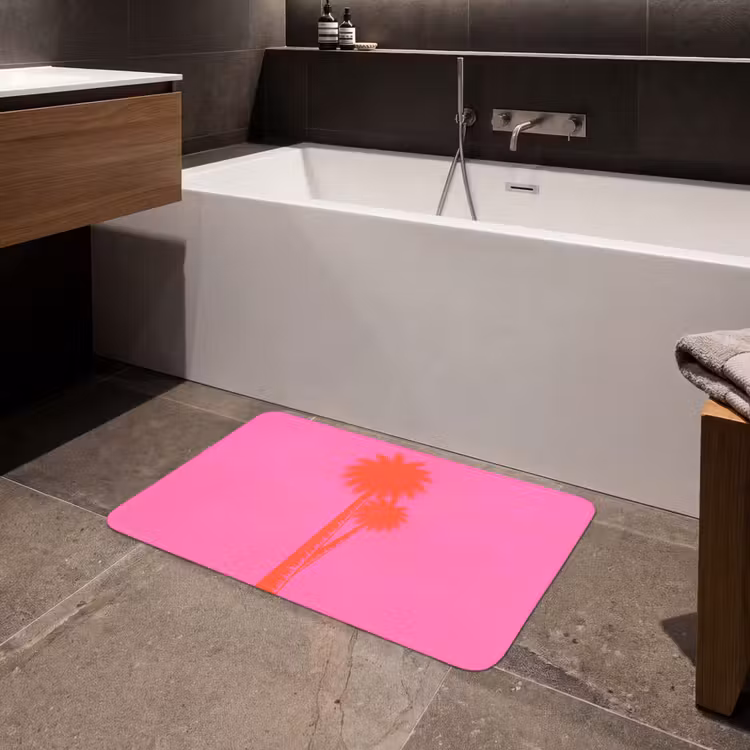 Palmbomen - Modern - Roze Badmat middel -sfeer3