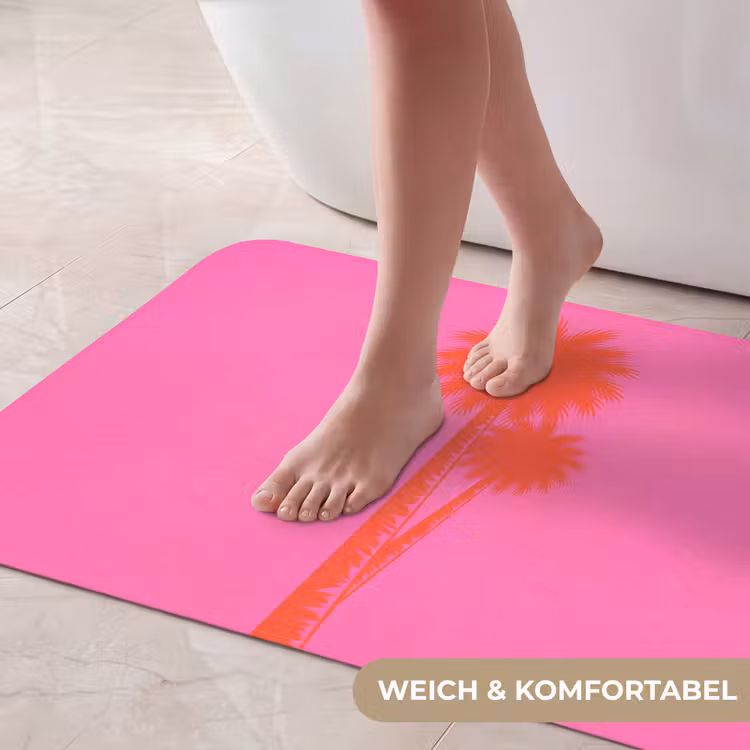 Palmbomen - Modern - Roze Badmat middel -USP_ZachtDE
