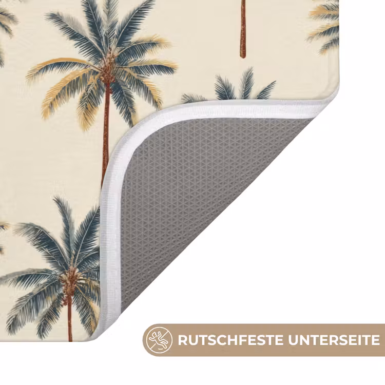 Palmbomen - Tropisch - Groen Badmat middel 997 -USP_AntislipDE