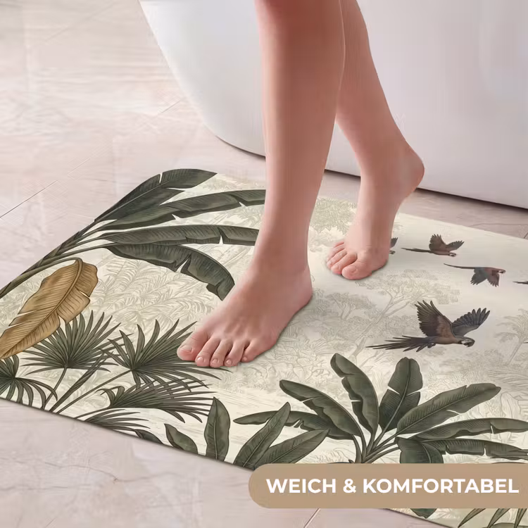 Papagaaien - Jungle - Tropisch - Green Badmat middel -USP_ZachtDE