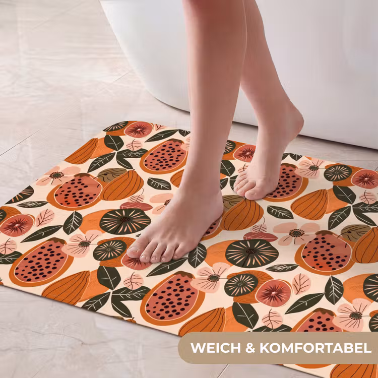 Papaja - Bloesem - Oranje Badmat middel 997 -USP_ZachtDE