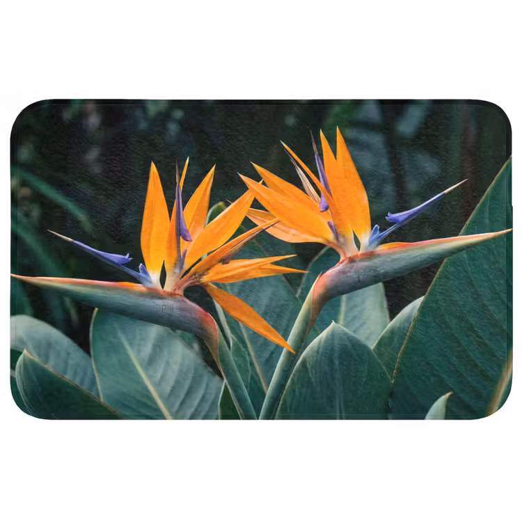 Paradijsvogel - Bloem - Exotisch Badmat middel -3d