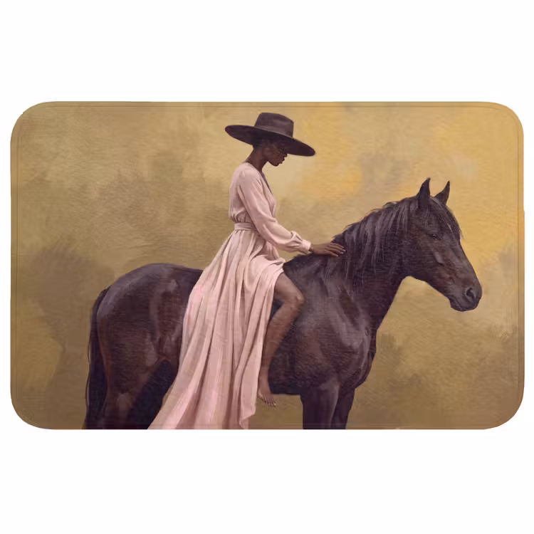 Paard - Klassiek - Oker Badmat middel -3d