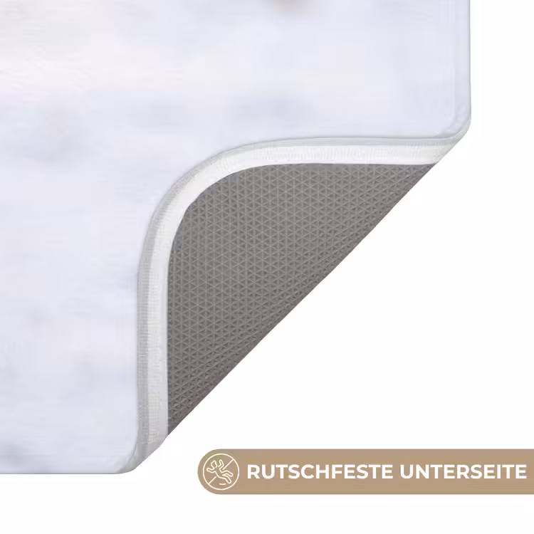 Paard - Kop - Winter - Dieren - Wit Badmat middel -USP_AntislipDE