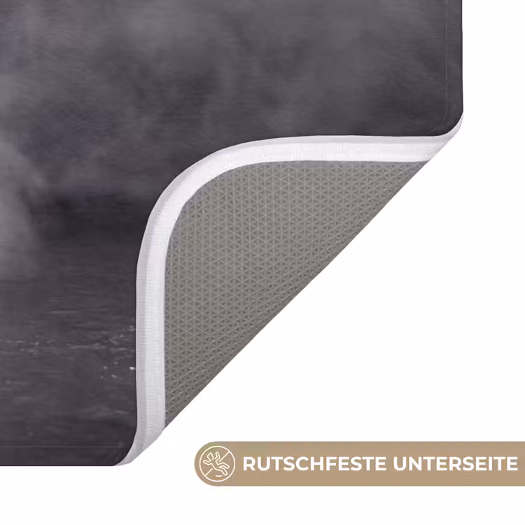 Paard - Magisch - Zwart Badmat middel -USP_AntislipDE