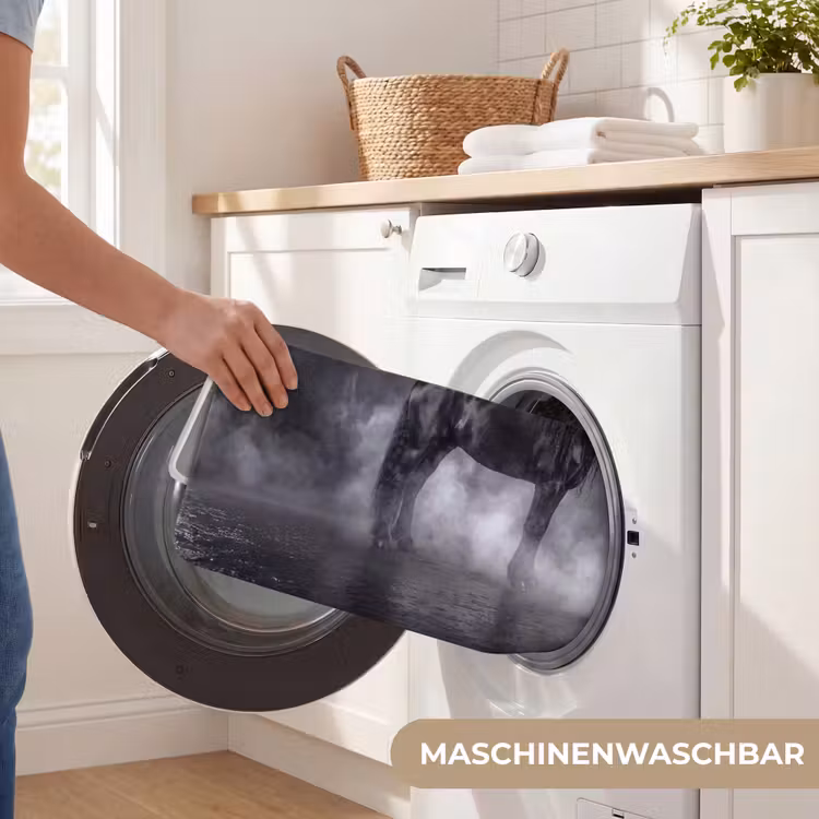 Paard - Magisch - Zwart Badmat middel -USP_WasbaarDE