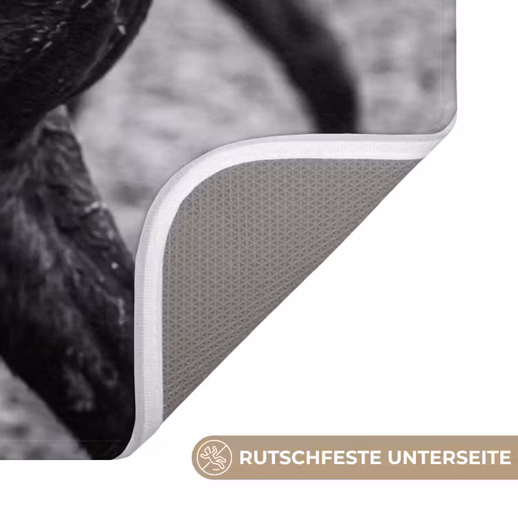 Paard - Sport - Zwart - Wit Badmat middel -USP_AntislipDE