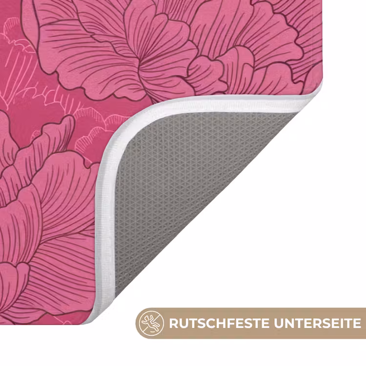 Pioenrozen - Energiek - Roze Badmat middel 997 -USP_AntislipDE