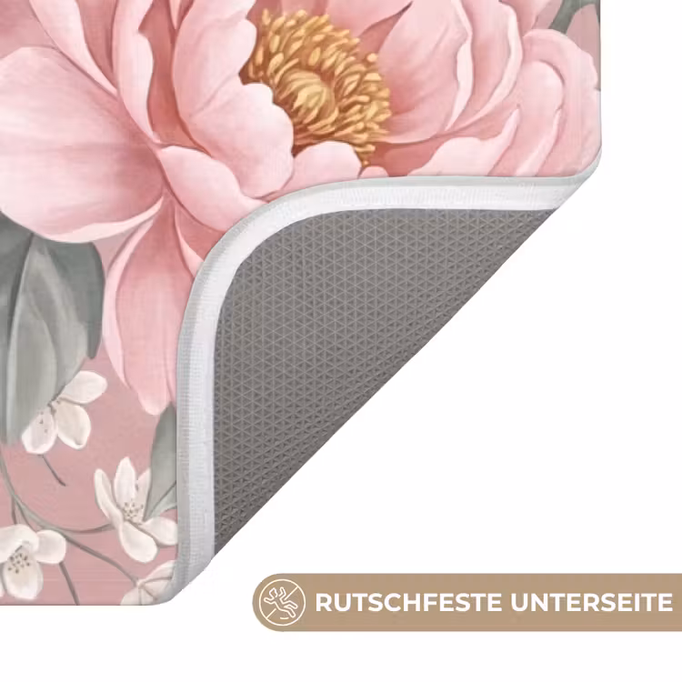 Pioenrozen - Vingerhoedskruid - Pink Badmat middel -USP_AntislipDE