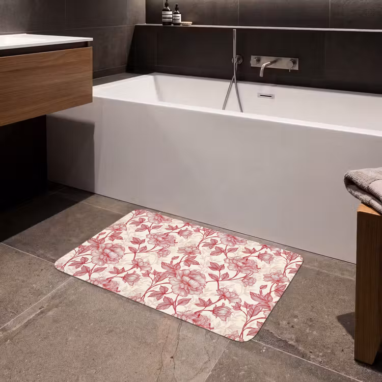 Pioenrozen - Modern - Rood Badmat middel 997 -sfeer3